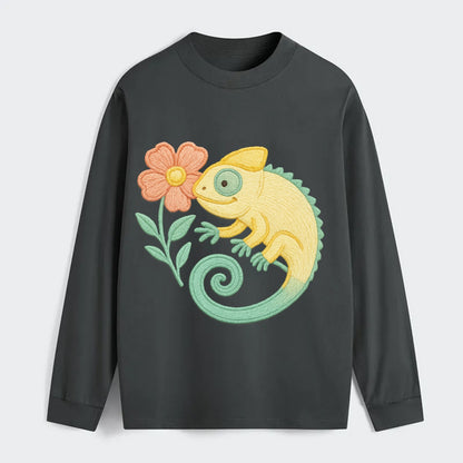 Yellow Chameleon - Classic Long Sleeve Shirt - Gray