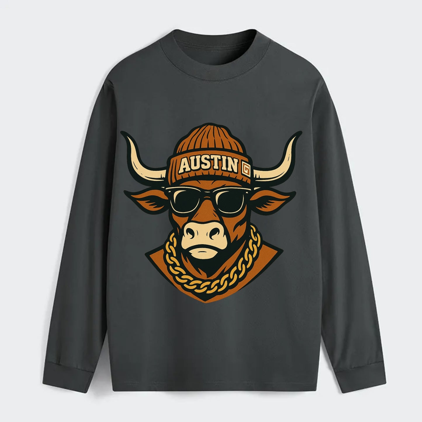 Austin Longhorn - Classic Long Sleeve Shirt - Gray