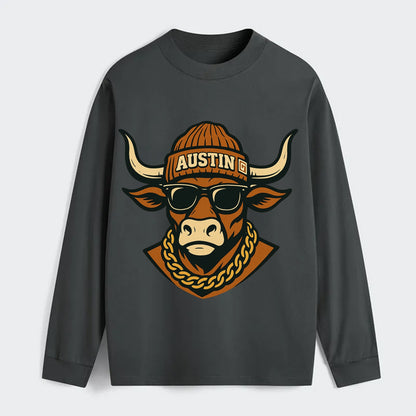 Austin Longhorn - Classic Long Sleeve Shirt - Gray