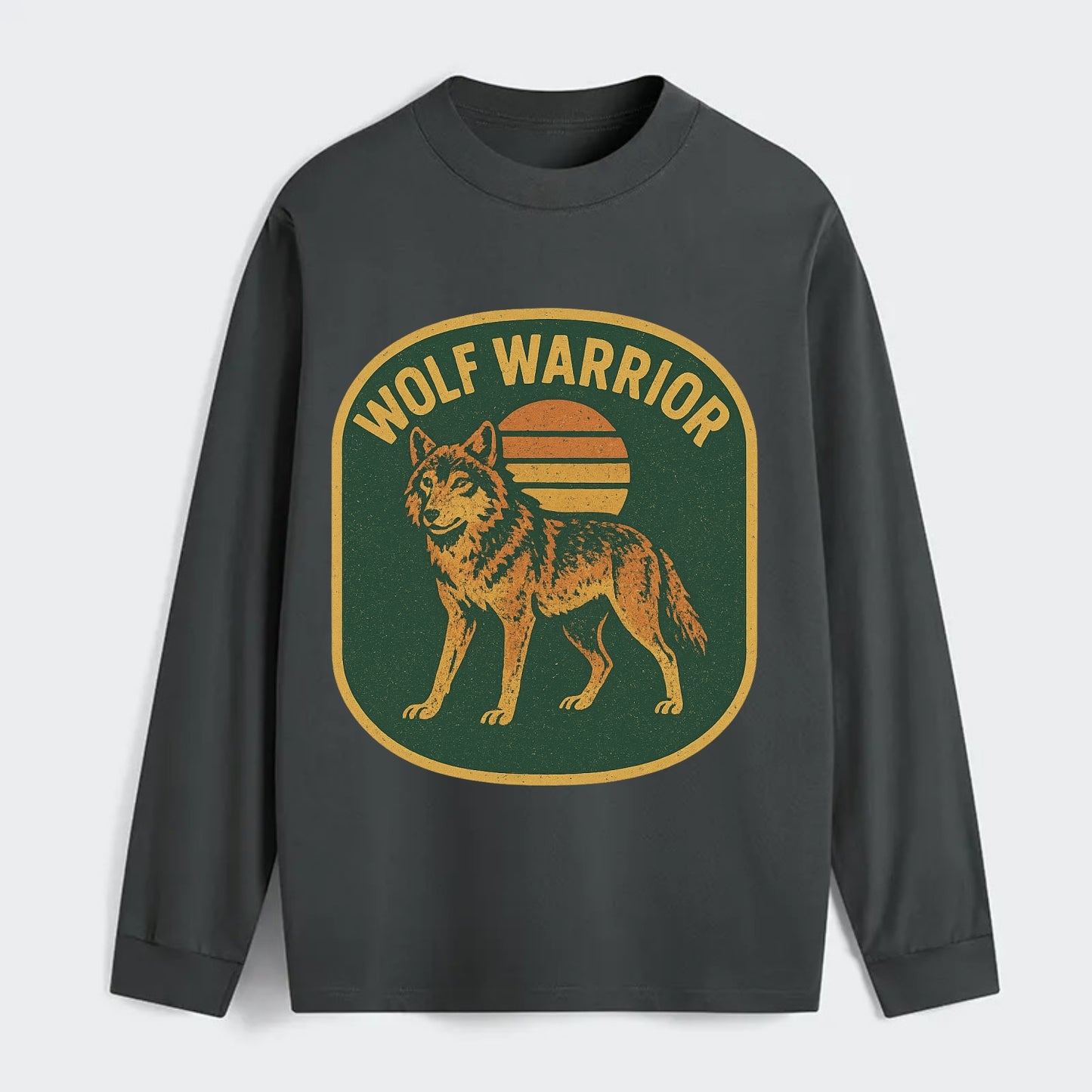 Wolf Warrior  - Classic Long Sleeve Shirt - Gray