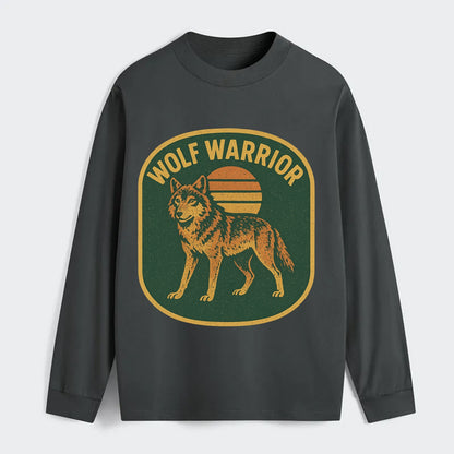 Wolf Warrior  - Classic Long Sleeve Shirt - Gray