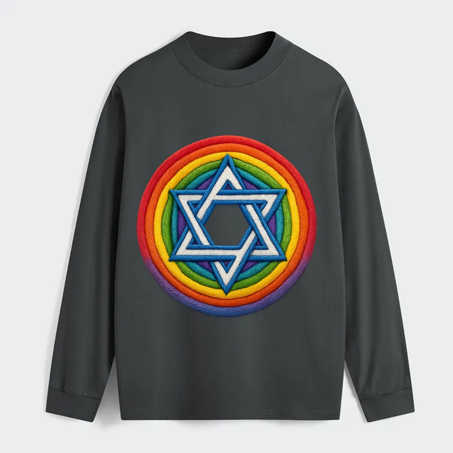 Star of David  - Classic Long Sleeve Shirt - Gray