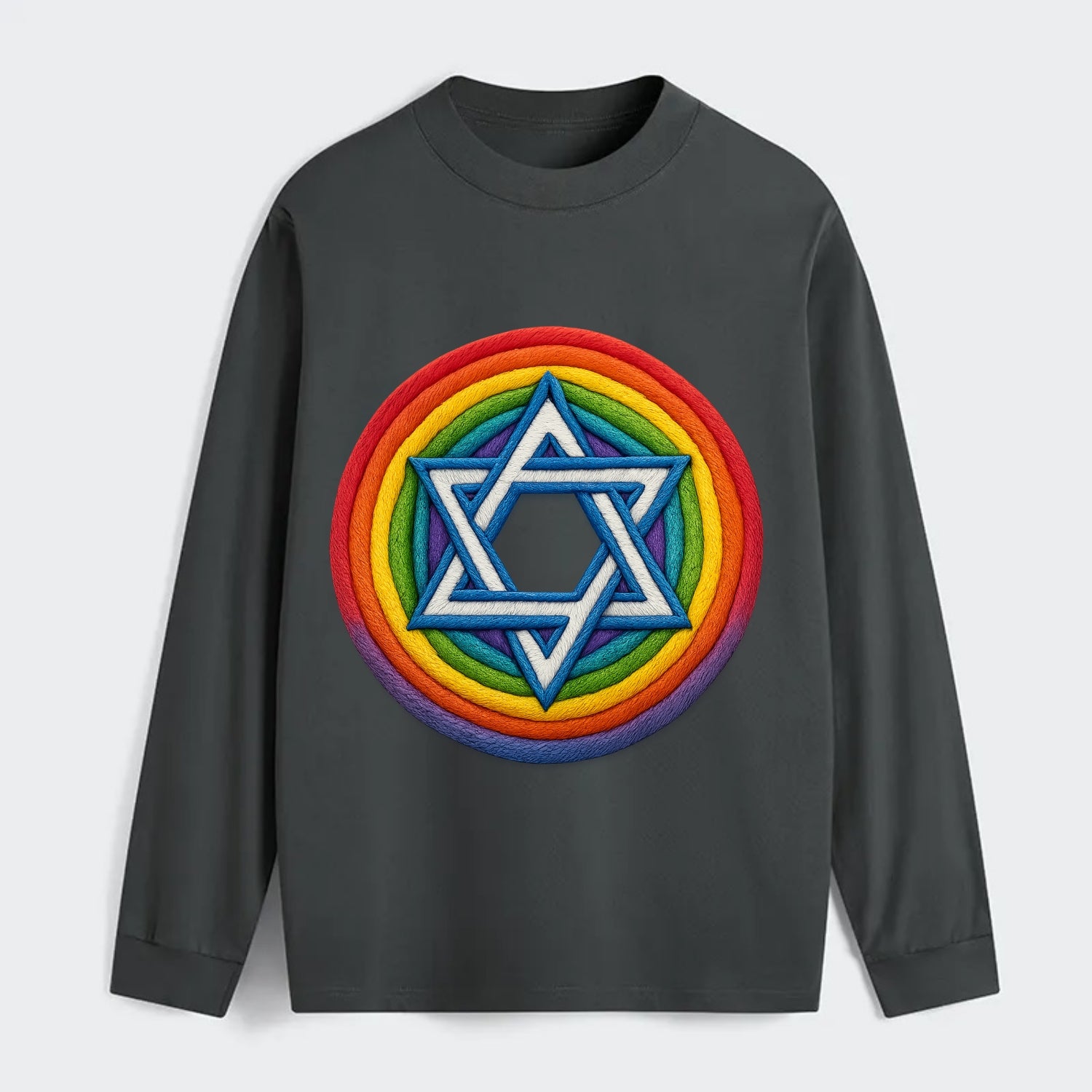 Star of David  - Classic Long Sleeve Shirt - Gray