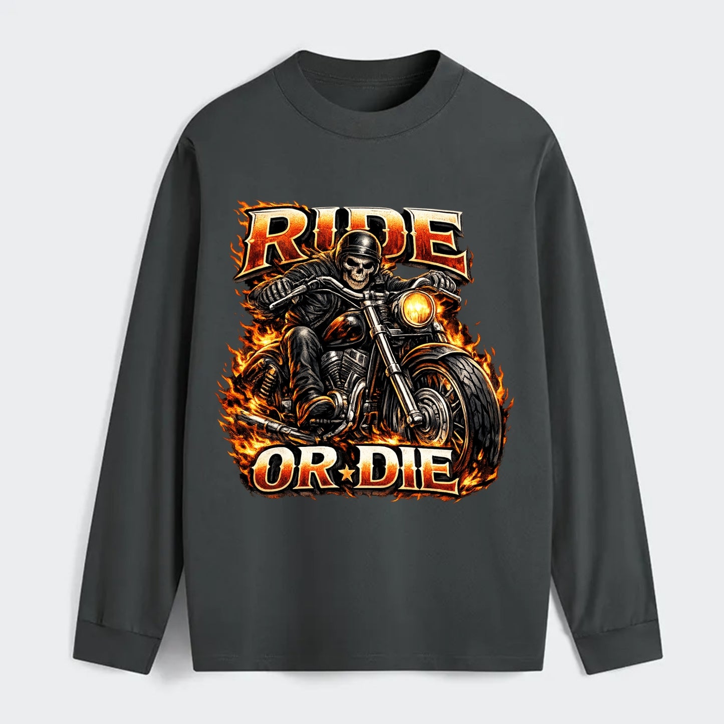 Ride Or Die - Classic Long Sleeve Shirt - Gray