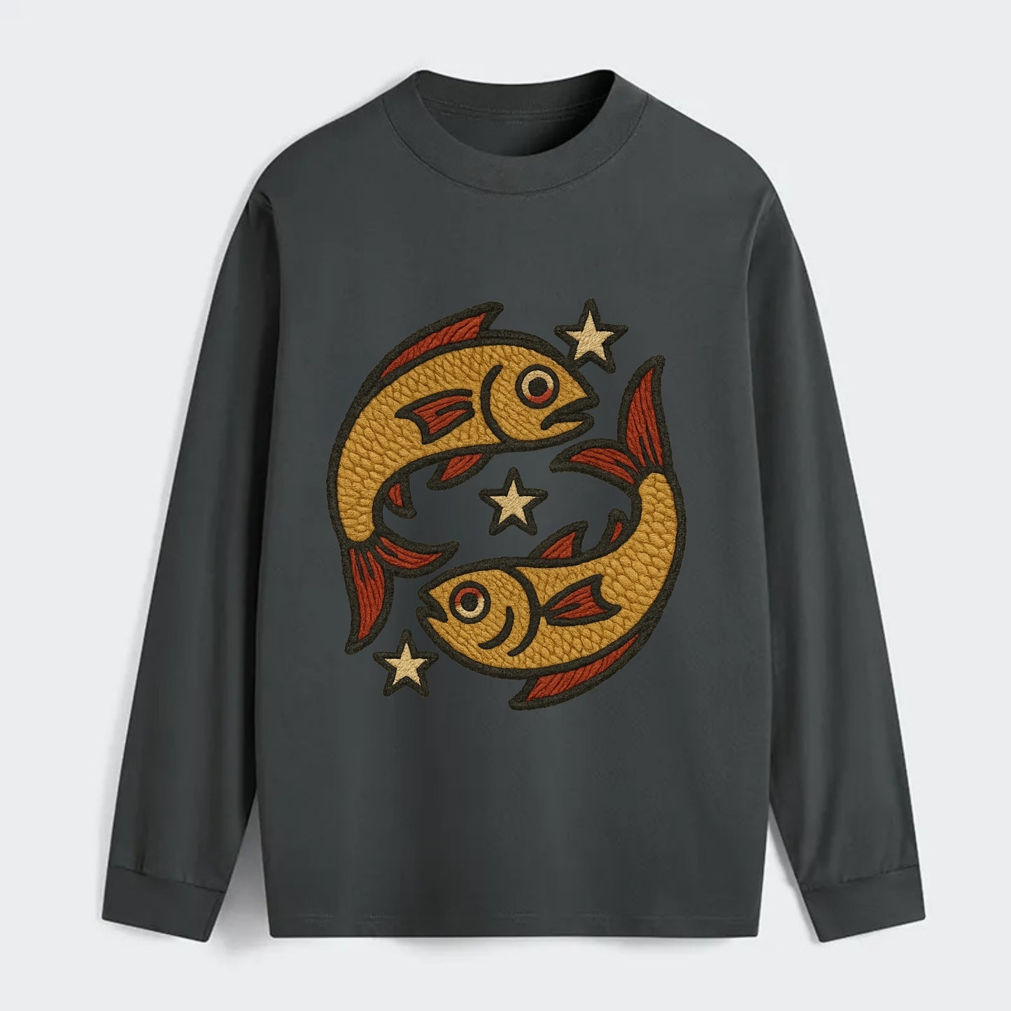 Pisces Fish  - Classic Long Sleeve Shirt - Gray