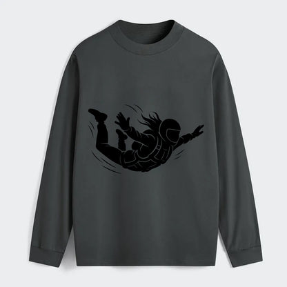 Skydiver free-fall position - Classic Long Sleeve Shirt - Gray