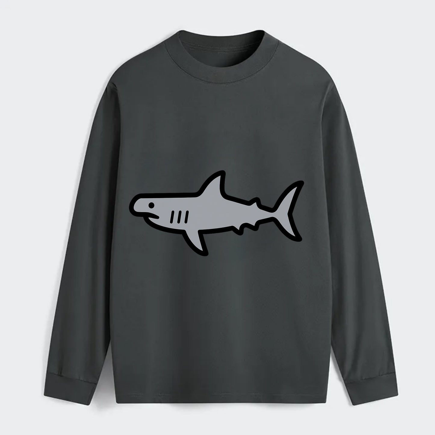 Hammerhead Shark - Gray distinctive head flat side profile - Classic Long Sleeve Shirt - Gray