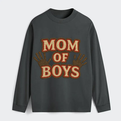 Mom Of Boys  - Classic Long Sleeve Shirt - Gray