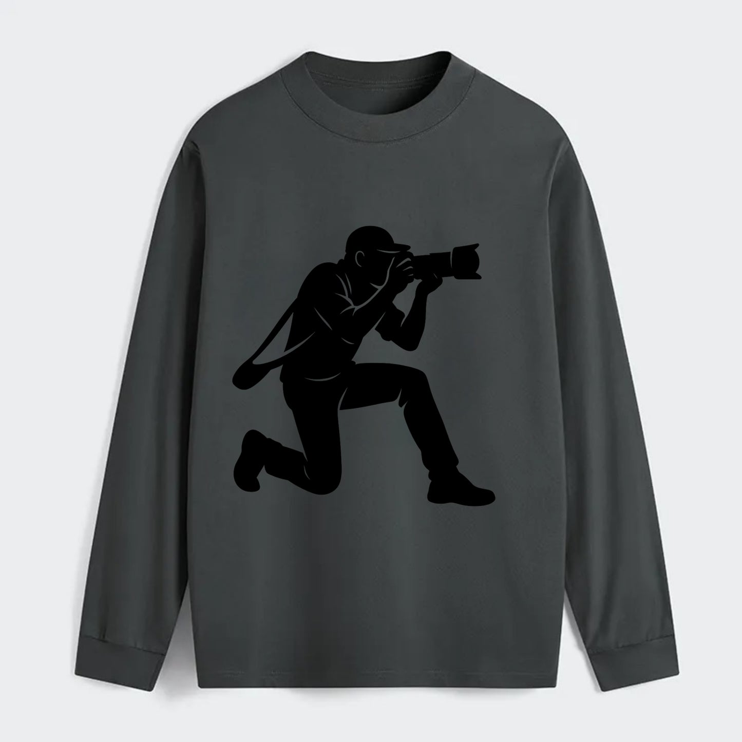 Photographer capturing perfect shot - Classic Long Sleeve Shirt - Gray