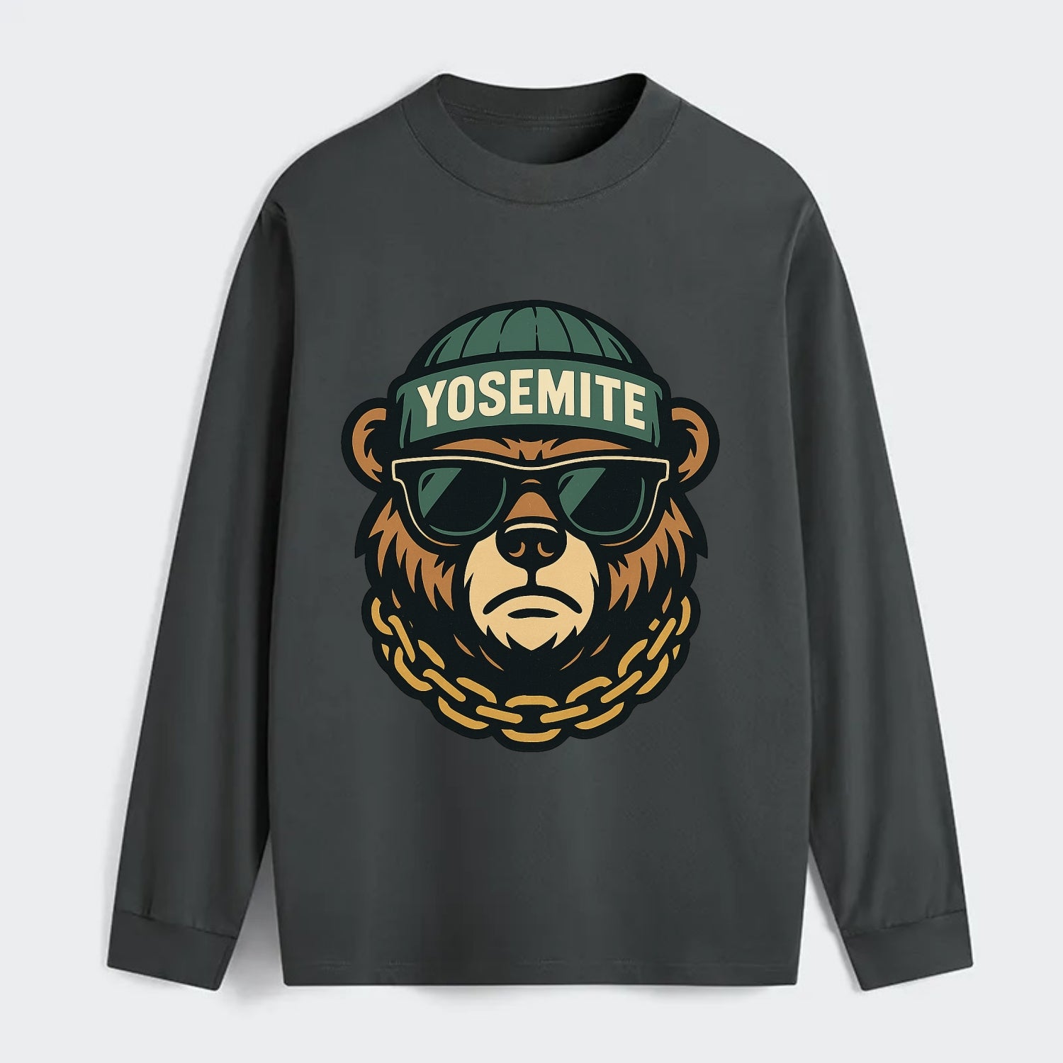 Yosemite Bear - Classic Long Sleeve Shirt - Gray