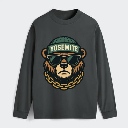Yosemite Bear - Classic Long Sleeve Shirt - Gray