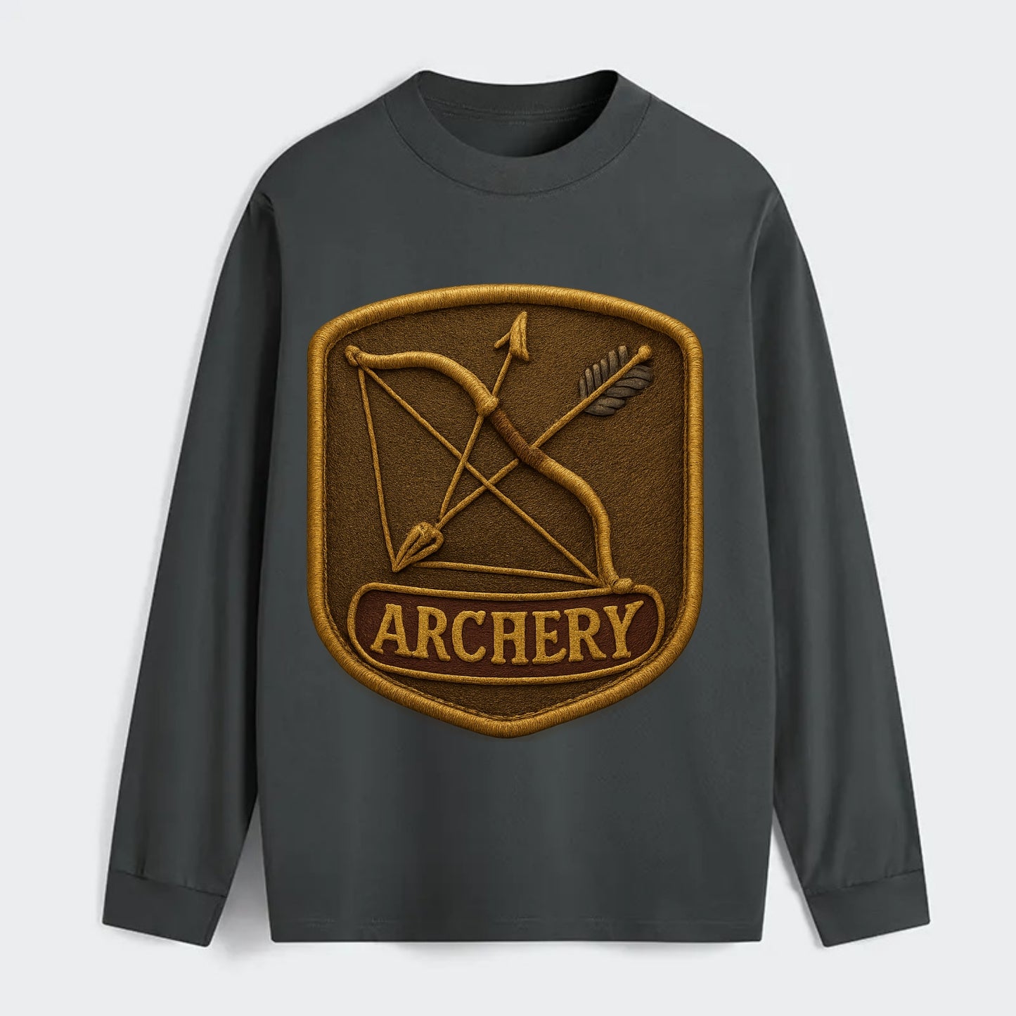 Bow and arrow crossed - archery enthusiast - Classic Long Sleeve Shirt - Gray
