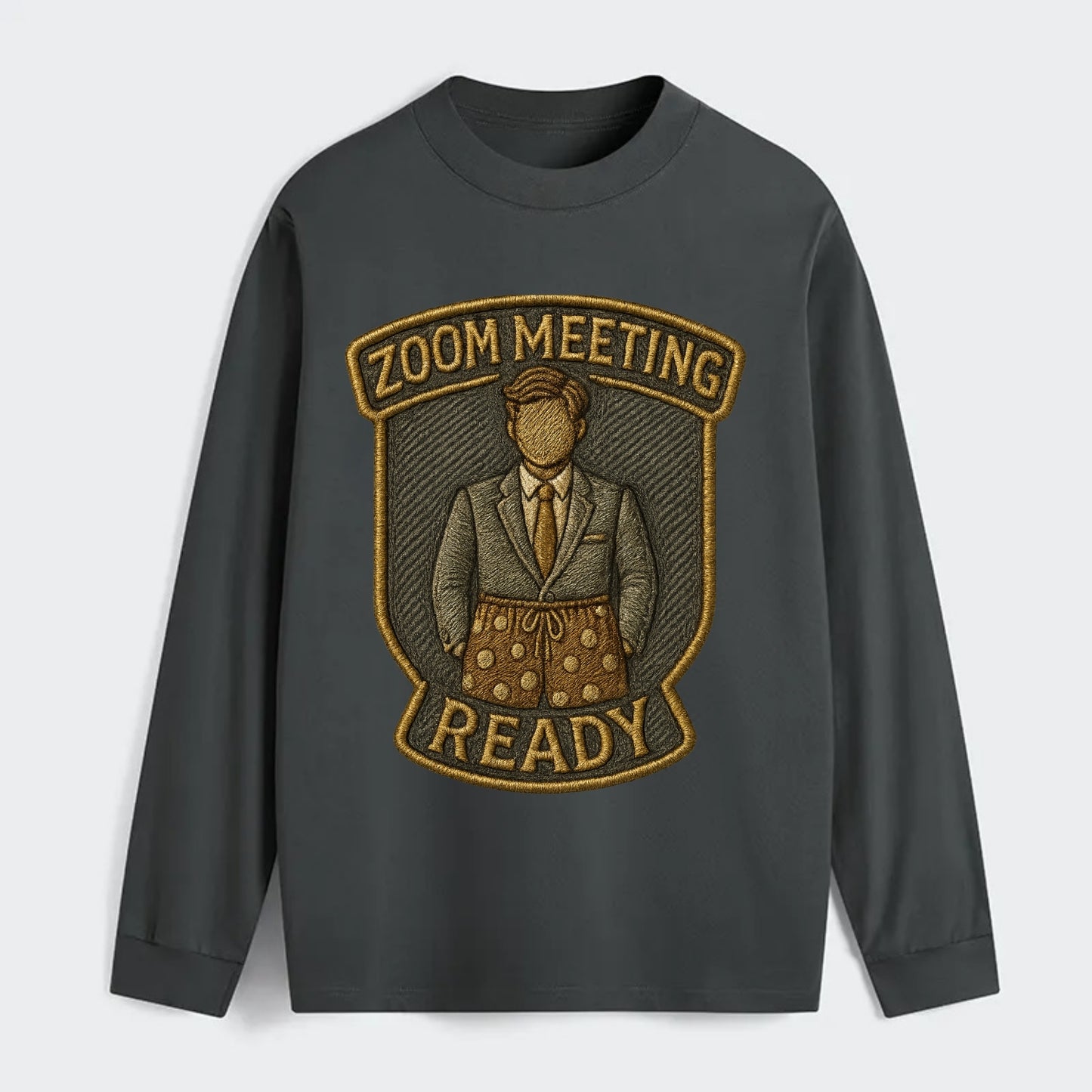 Zoom Meeting Ready  - Classic Long Sleeve Shirt - Gray