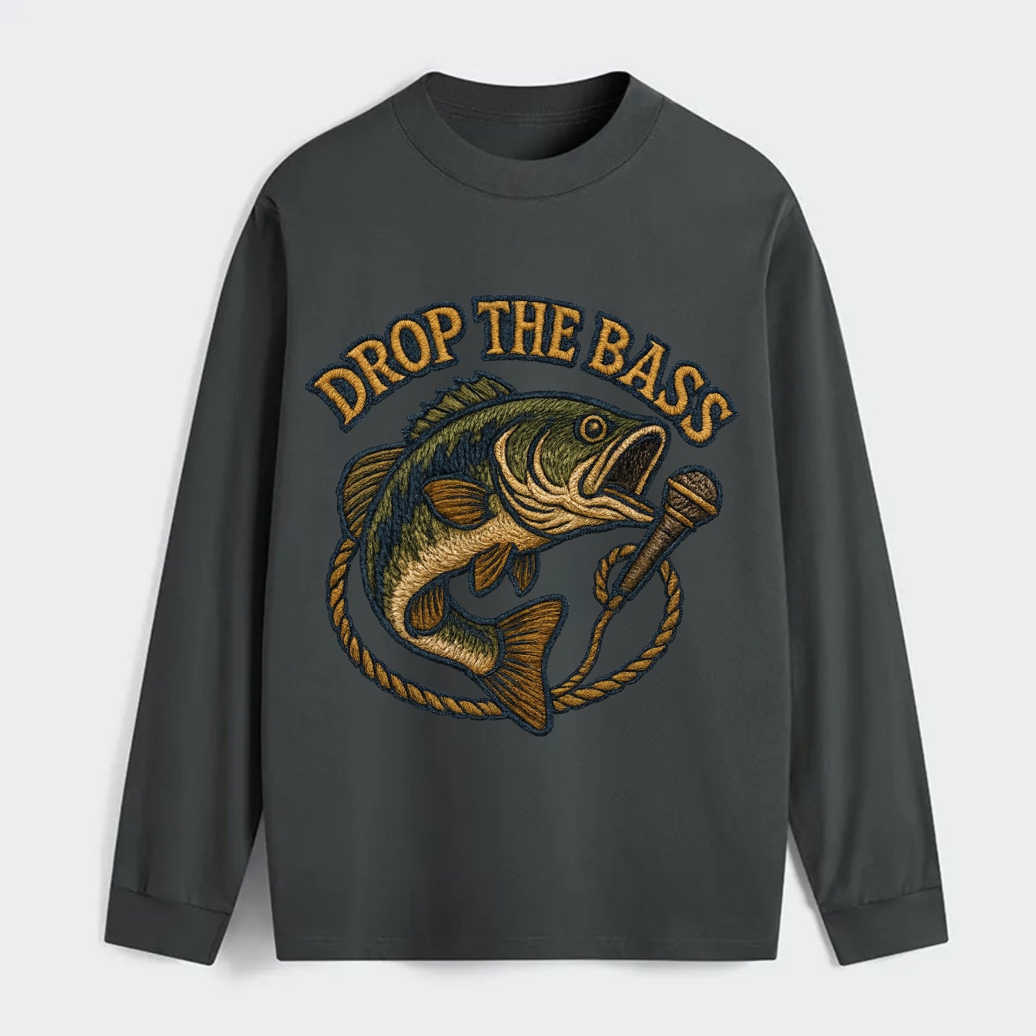 Drop The Bass  - Classic Long Sleeve Shirt - Gray