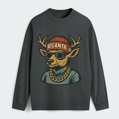 "deer" "atlanta" "atl" "red" "us South" - Classic Long Sleeve Shirt - Gray