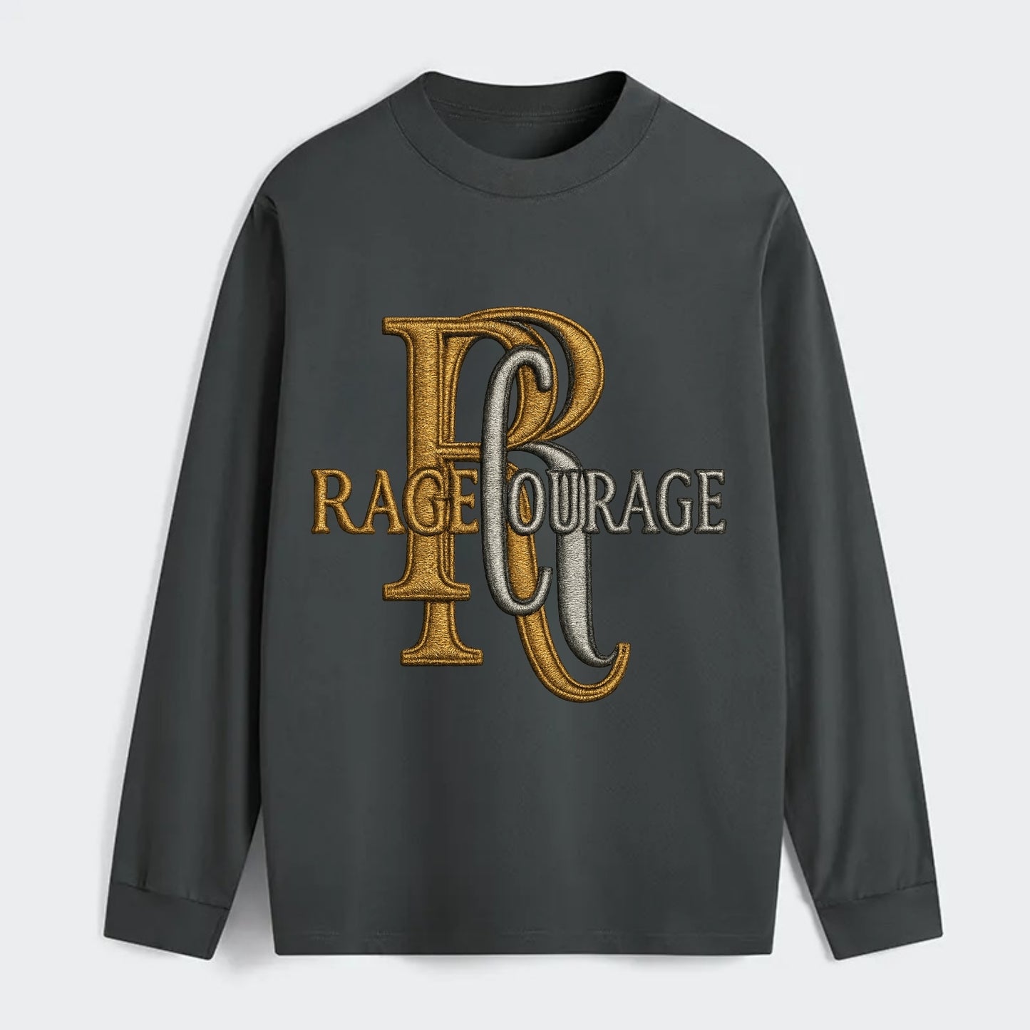 RAGE;COURAGE MODE Warrior Green Hat - Classic Long Sleeve Shirt - Gray