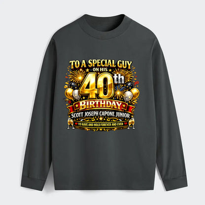 Special 40th Birthday - Classic Long Sleeve Shirt - Gray