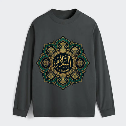 As-Salam Mandala - Classic Long Sleeve Shirt - Gray