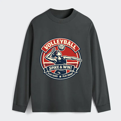 Dynamic Spike Emblem - Classic Long Sleeve Shirt - Gray