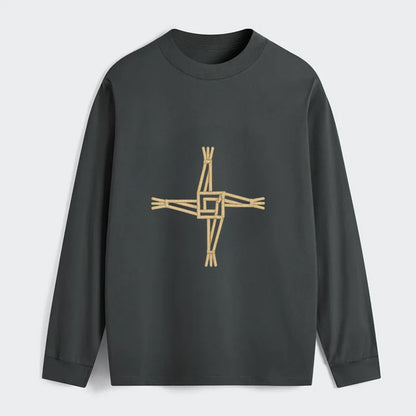 Saint Brigid's Cross  - Classic Long Sleeve Shirt - Gray