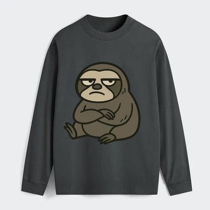 The Sloth Judging Silently - Classic Long Sleeve Shirt - Gray