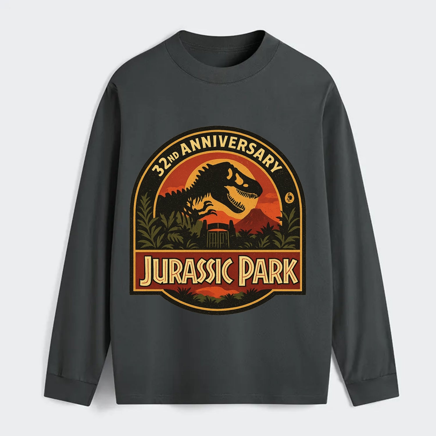 Jurassic Park 32nd Anniversary - Classic Long Sleeve Shirt - Gray