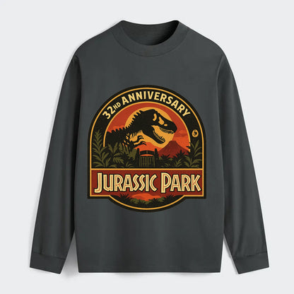 Jurassic Park 32nd Anniversary - Classic Long Sleeve Shirt - Gray