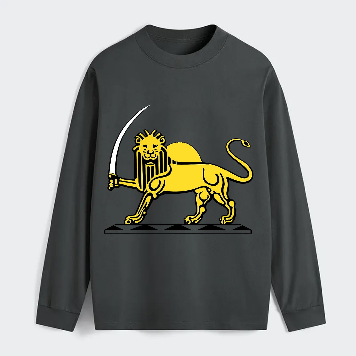 Lion Of The Rising Blade - Classic Long Sleeve Shirt - Gray