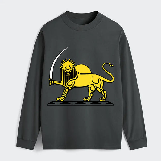 Lion Of The Rising Blade - Classic Long Sleeve Shirt - Gray