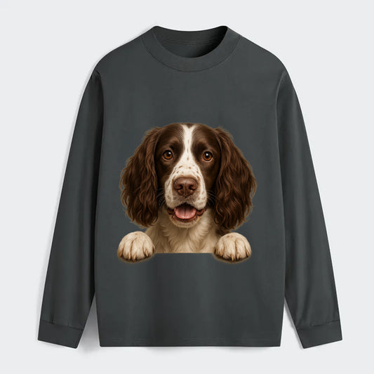English Springer Spaniel  - Classic Long - Classic Long Sleeve Shirt - Gray