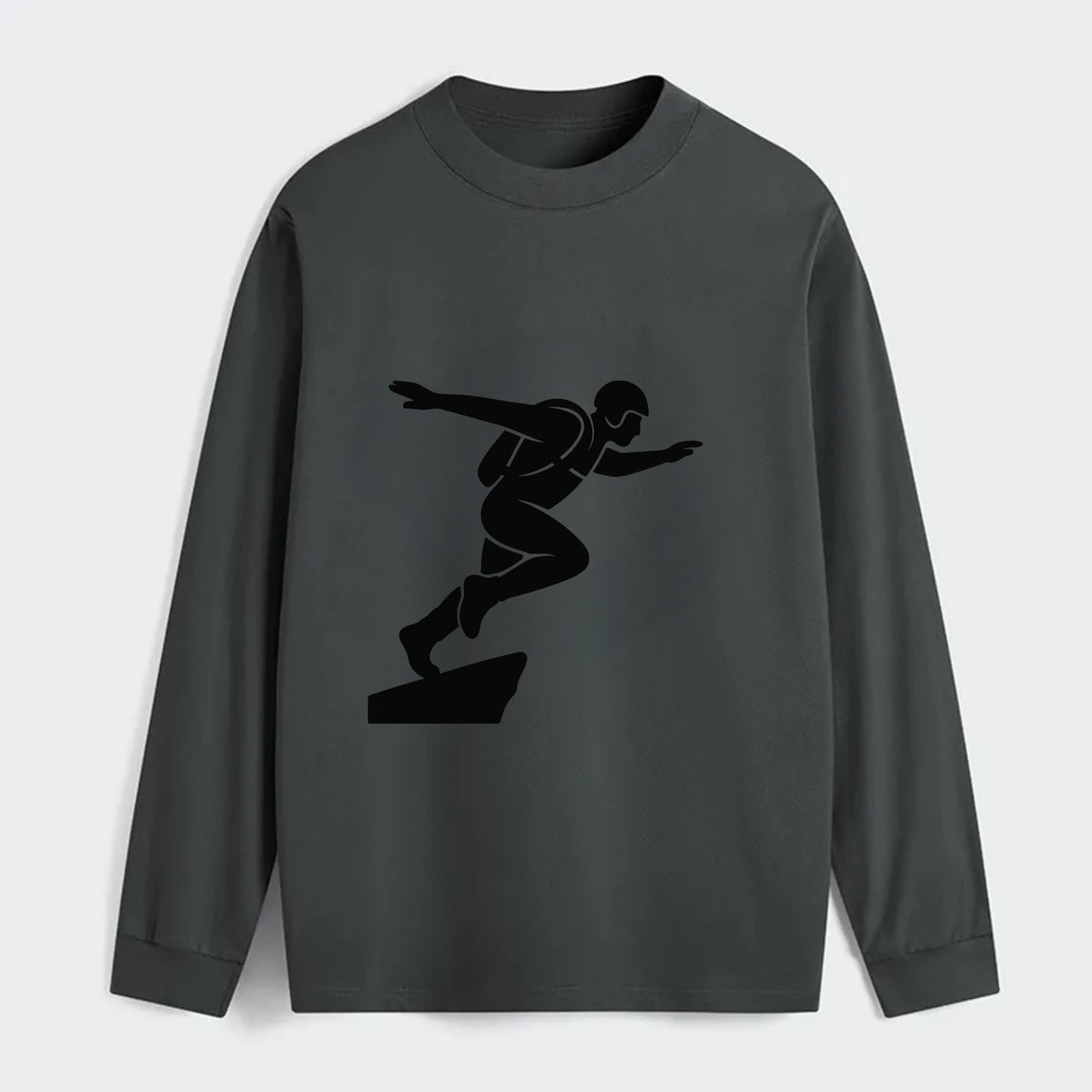 Base jumper launching off - Classic Long Sleeve Shirt - Gray
