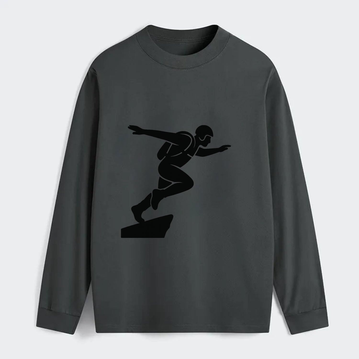 Base jumper launching off - Classic Long Sleeve Shirt - Gray