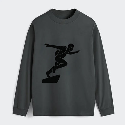 Base jumper launching off - Classic Long Sleeve Shirt - Gray