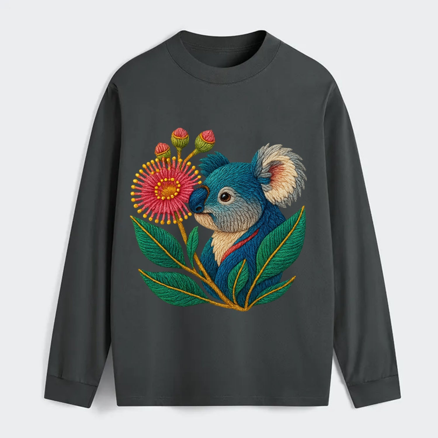Koala Eucalyptus Bloom - Classic Long Sleeve Shirt - Gray