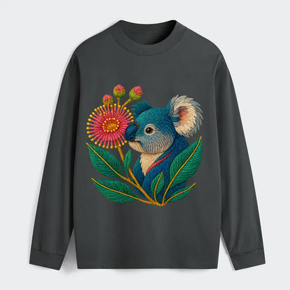 Koala Eucalyptus Bloom - Classic Long Sleeve Shirt - Gray