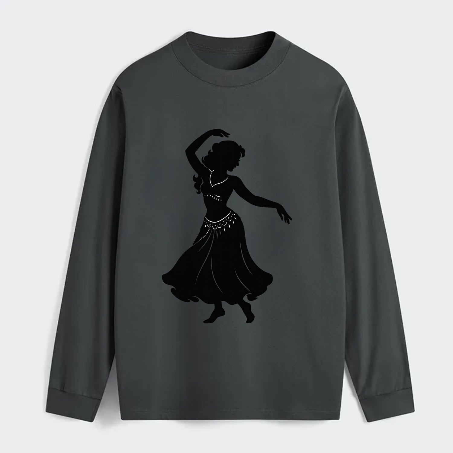 Belly dancer graceful gesture - Classic Long Sleeve Shirt - Gray