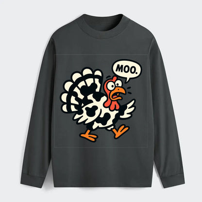 Mooing Turkey - Classic Long Sleeve Shirt - Gray