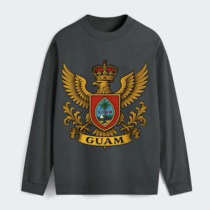 Guam Heritage Badge  - Classic Long Sleeve Shirt - Gray