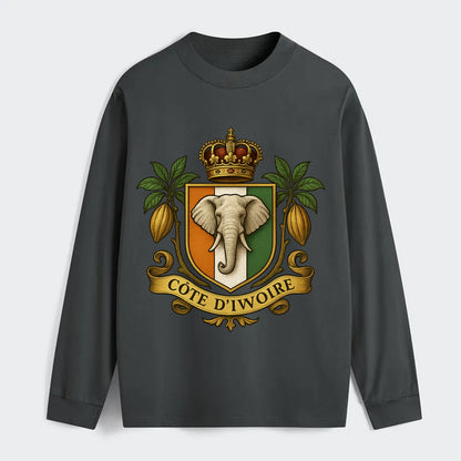 Ivory Coast Royal Logo - Classic Long Sleeve Shirt - Gray