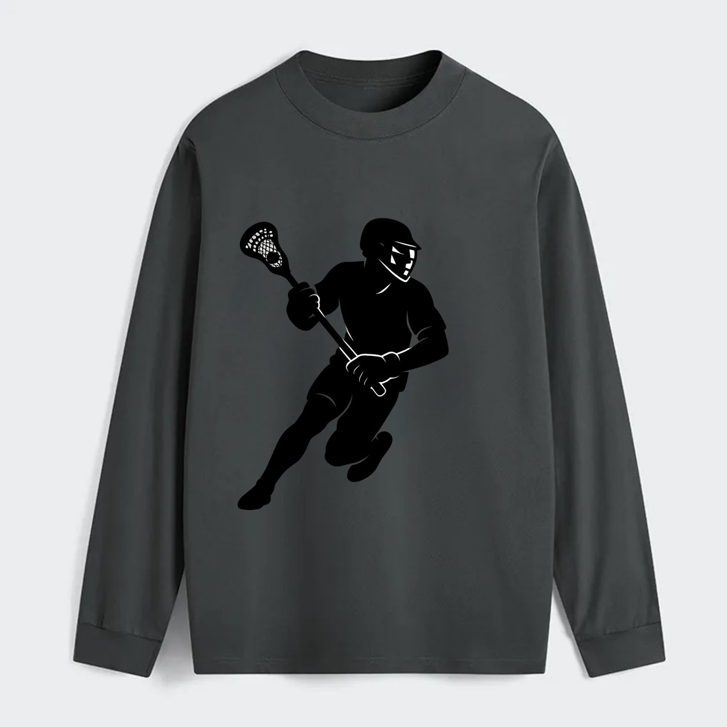 Lacrosse player cradling stick - Classic Long Sleeve Shirt - Gray