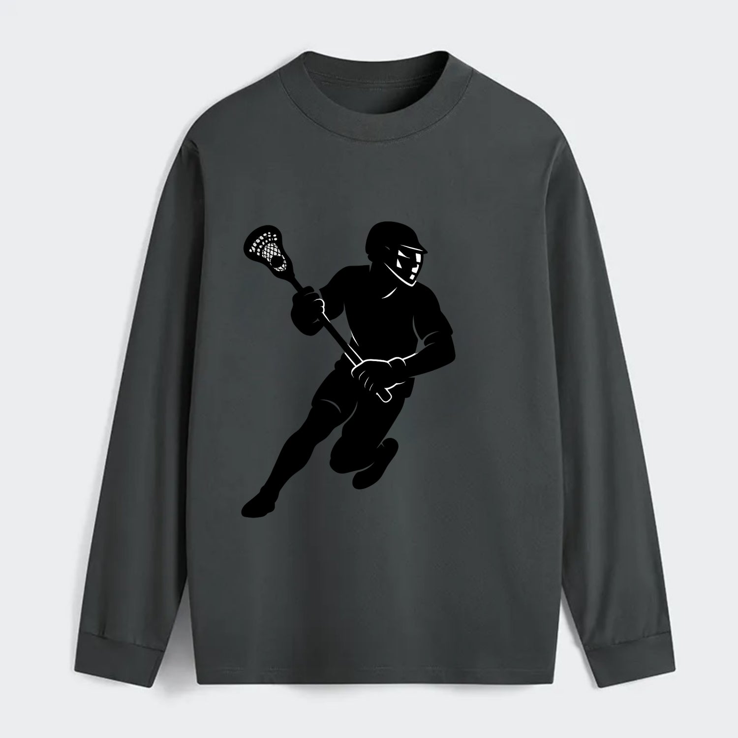 Lacrosse player cradling stick - Classic Long Sleeve Shirt - Gray