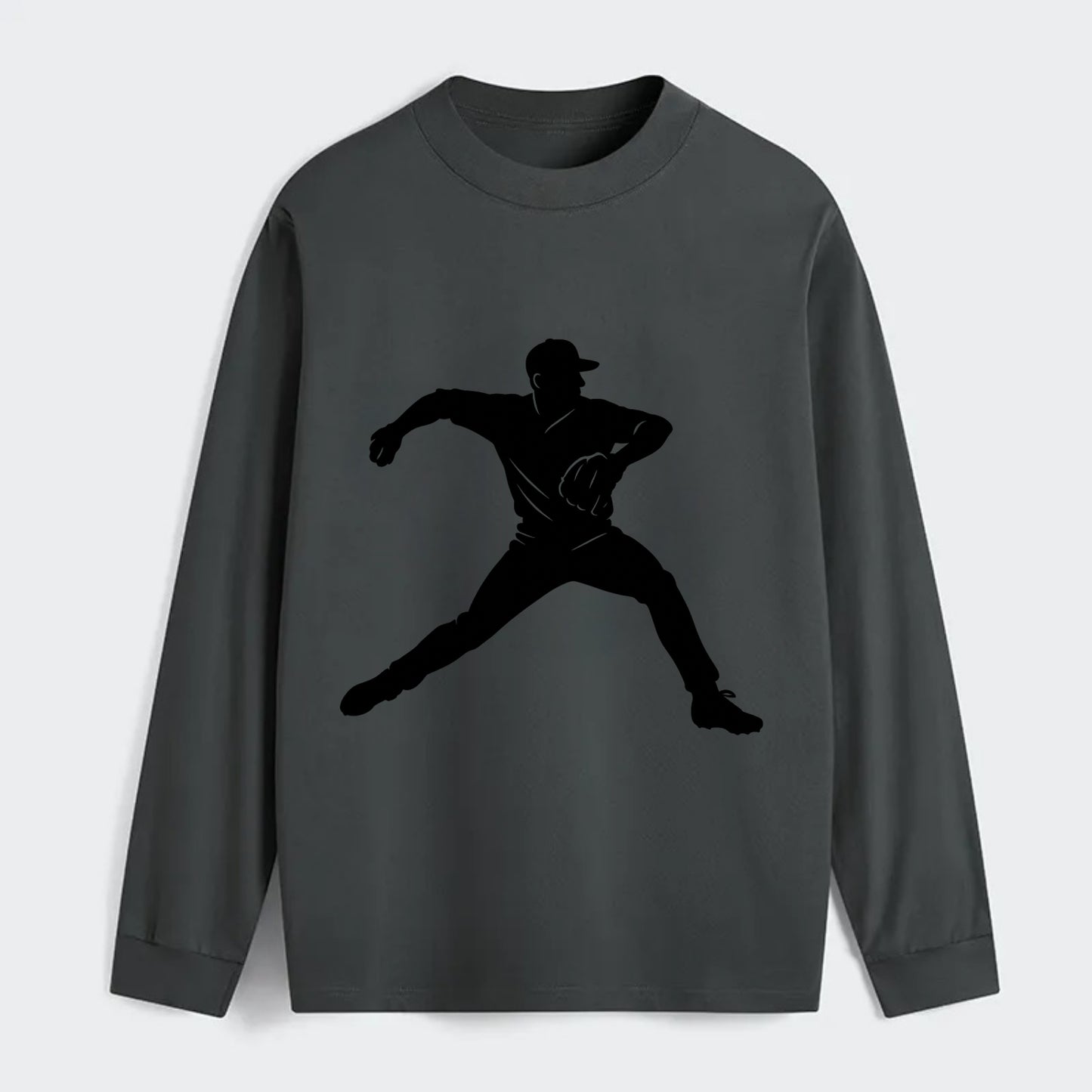 Baseball pitcher wind-up motion - Classic Long Sleeve Shirt - Gray