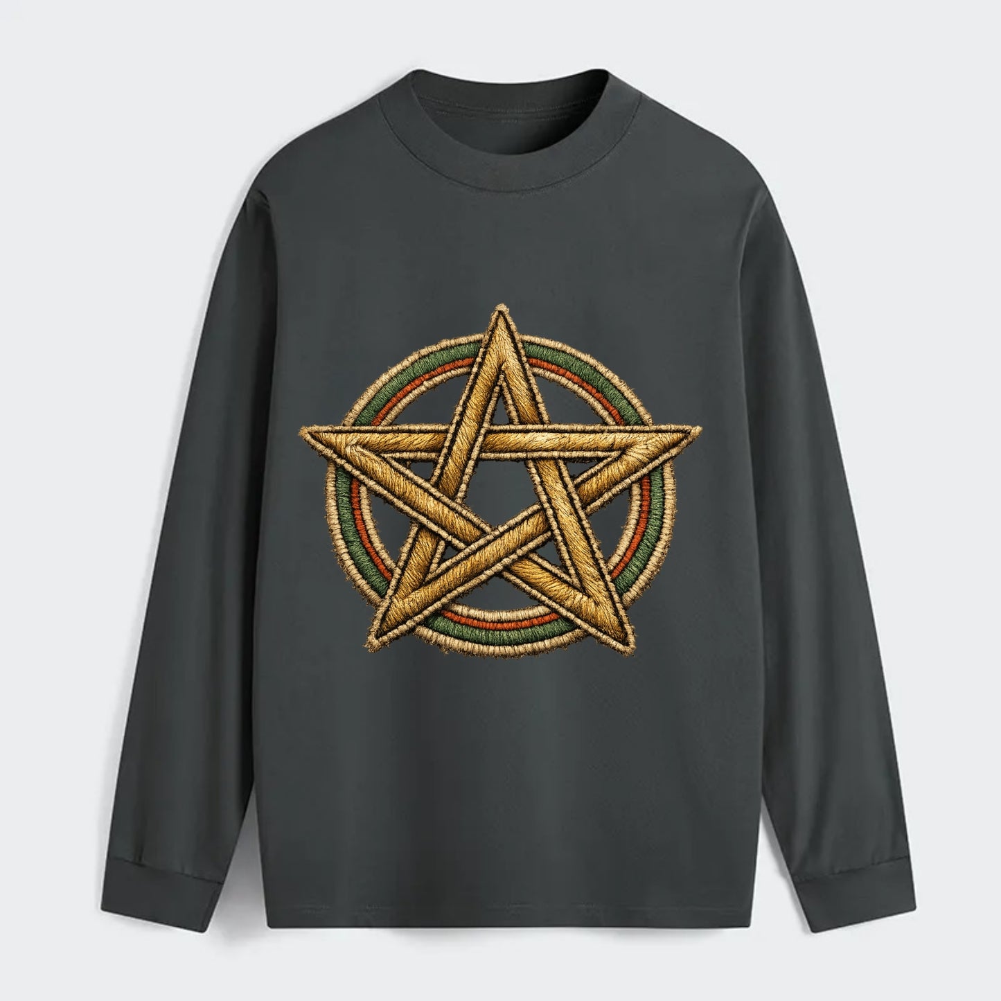 Pentacle Knot - Classic Long Sleeve Shirt - Gray