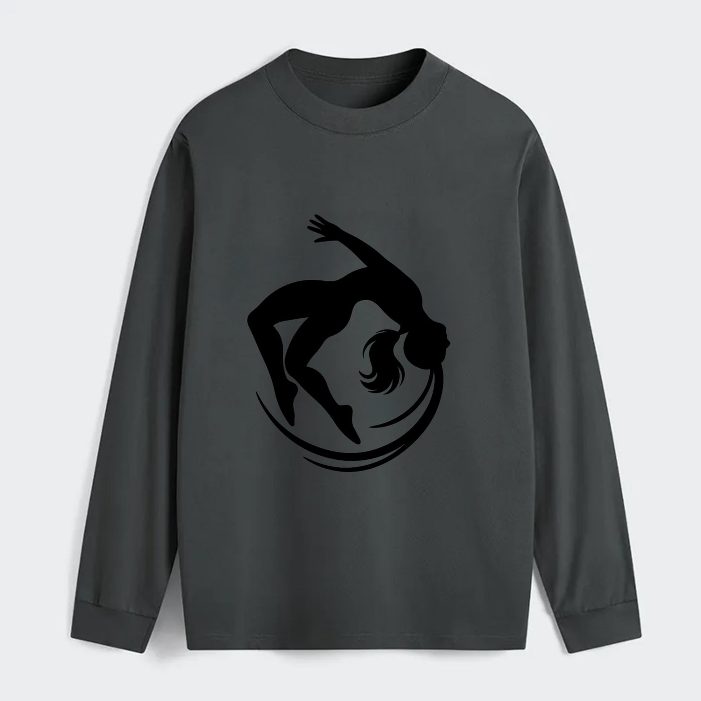 Gymnast mid-backflip rotation - Classic Long Sleeve Shirt - Gray