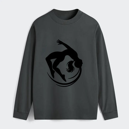 Gymnast mid-backflip rotation - Classic Long Sleeve Shirt - Gray