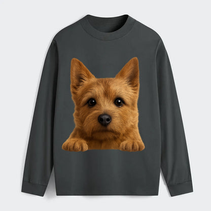 Norwich Terrier  - Classic Long Sleeve Shirt - Gray