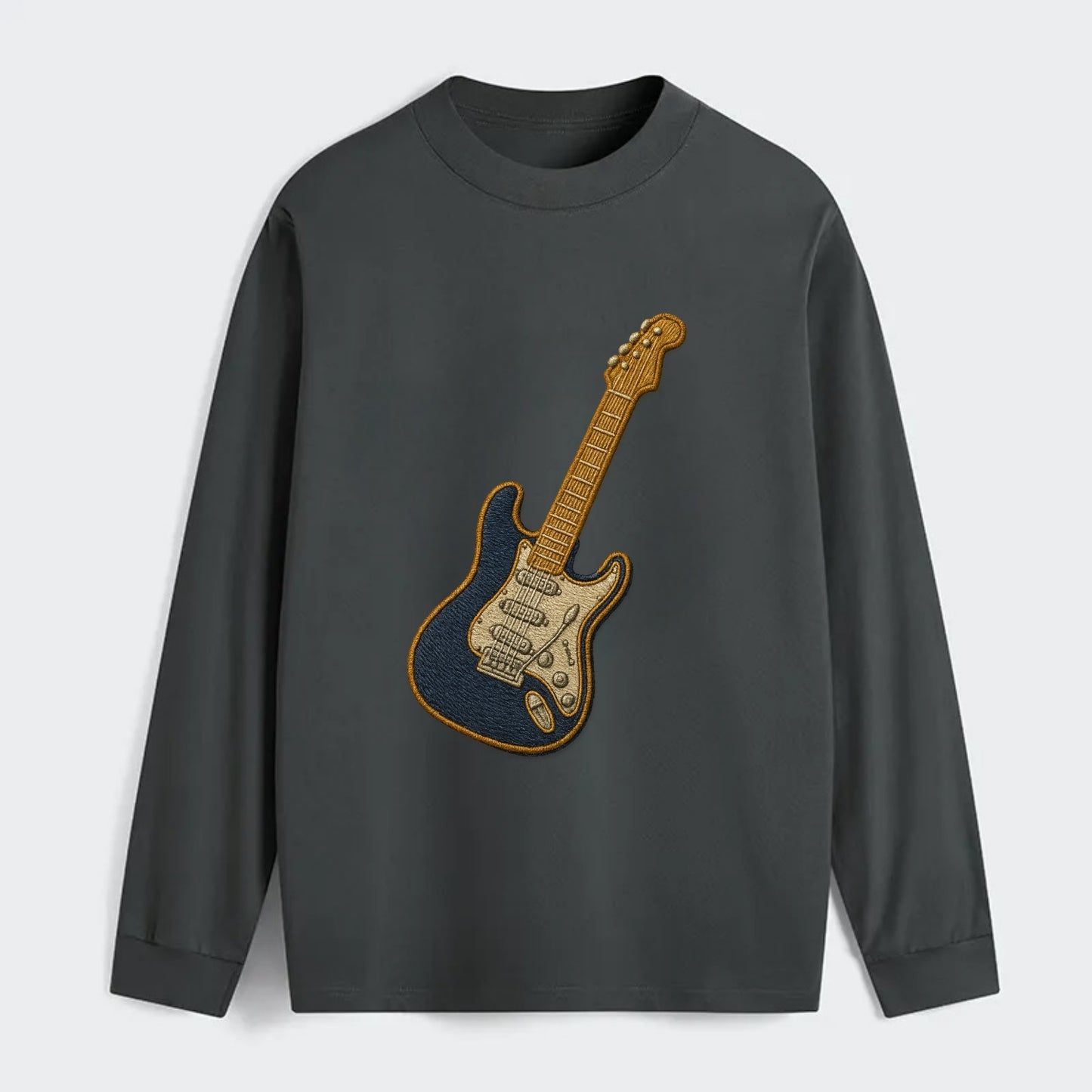 Electric Guitar  - Classic Long Sleeve Shirt - Gray