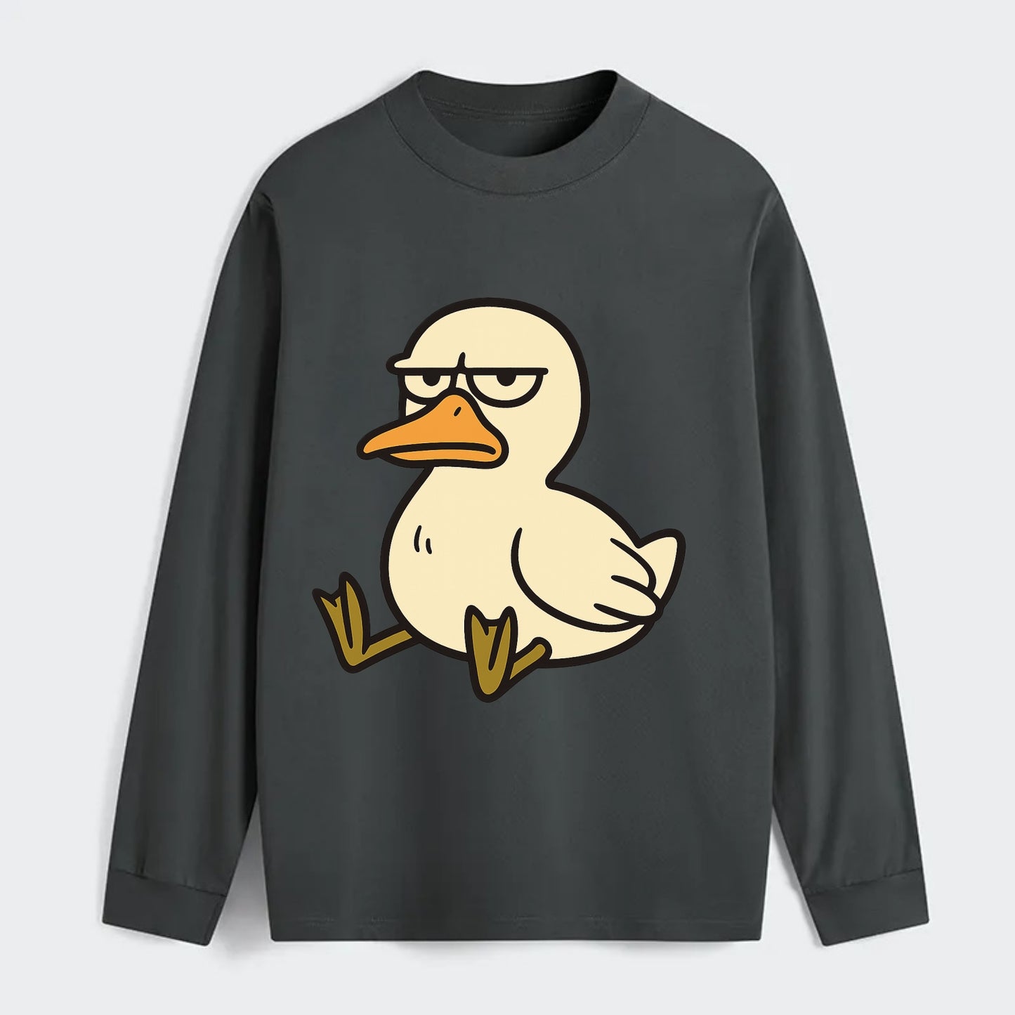 The Duck Judging Silently - Classic Long Sleeve Shirt - Gray