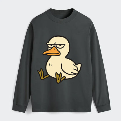 The Duck Judging Silently - Classic Long Sleeve Shirt - Gray