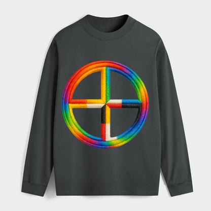 Medicine Wheel  - Classic Long Sleeve Shirt - Gray